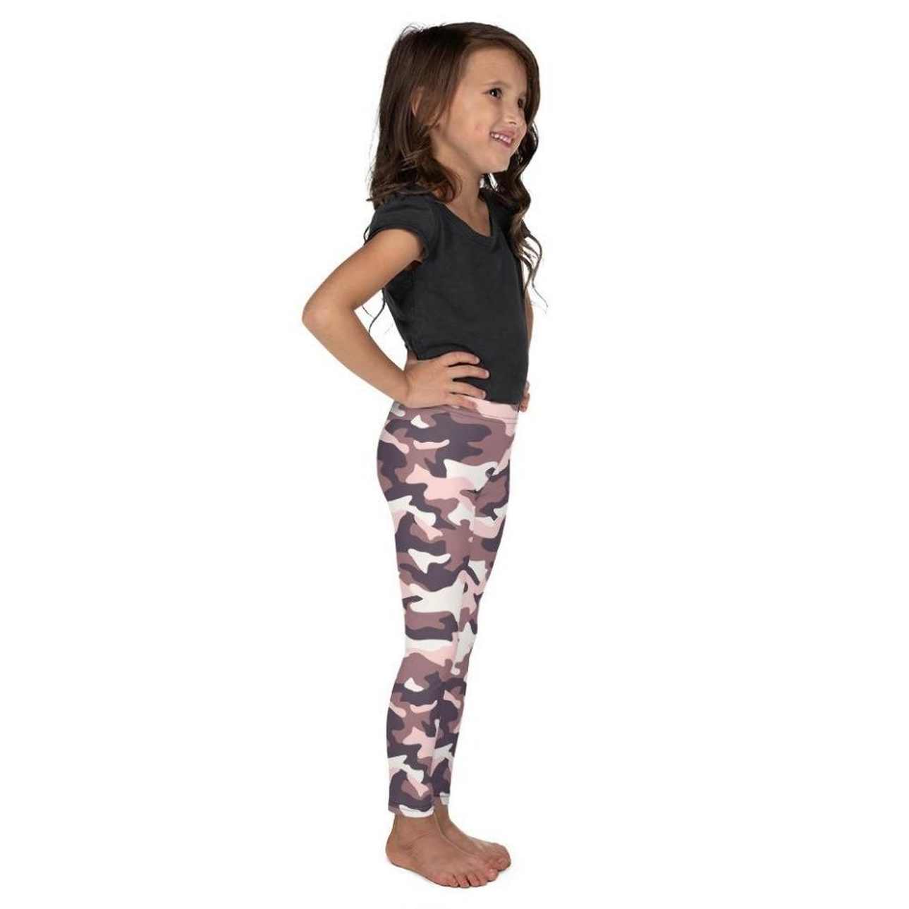 Chocolate Brown Camo Kid's Leggings