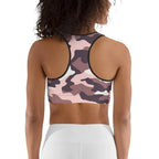 Chocolate Brown Camo Sports Bra