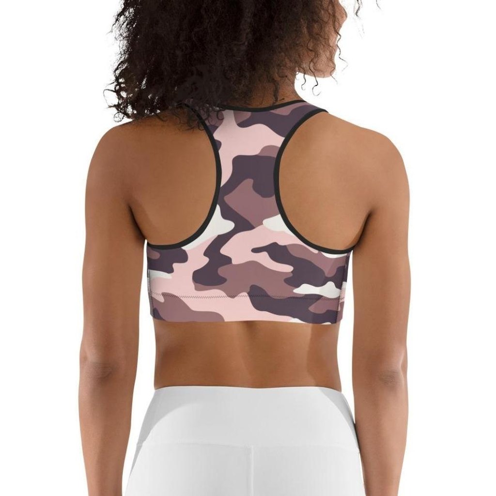 Chocolate Brown Camo Sports Bra