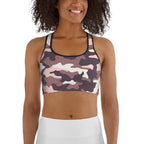 Chocolate Brown Camo Sports Bra