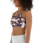 Chocolate Brown Camo Sports Bra
