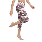 Chocolate Brown Camo Yoga Capris