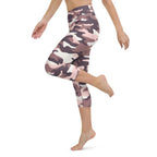 Chocolate Brown Camo Yoga Capris