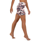 Chocolate Brown Camo Yoga Shorts