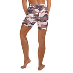 Chocolate Brown Camo Yoga Shorts