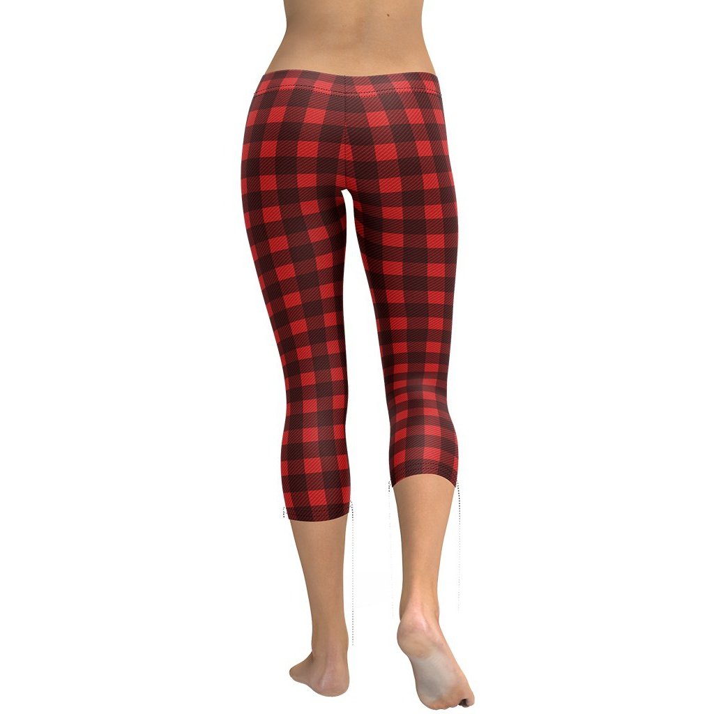 Christmas Buffalo Print Capris