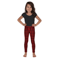Christmas Buffalo Print Kid's Leggings