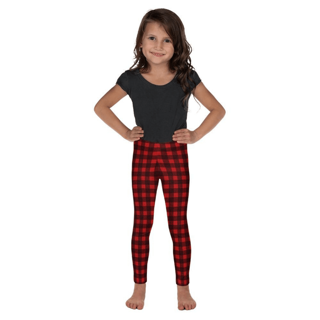 Christmas Buffalo Print Kid's Leggings