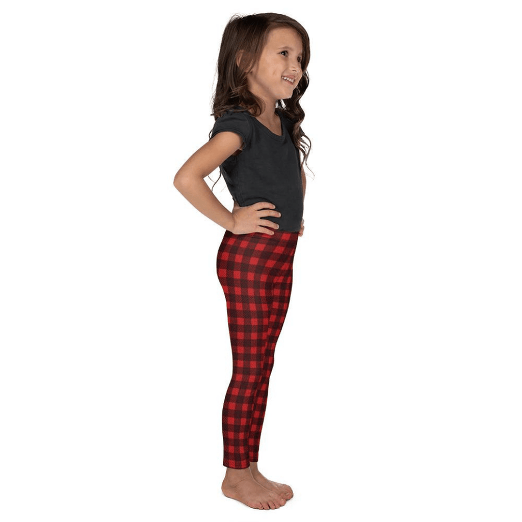 Christmas Buffalo Print Kid's Leggings
