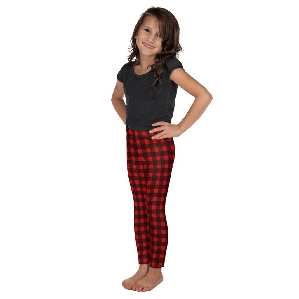 Christmas Buffalo Print Kid's Leggings