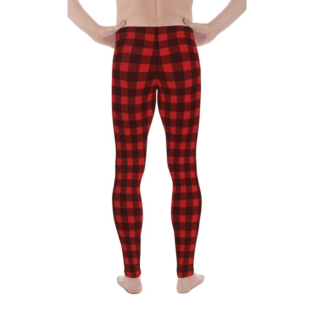 Christmas Buffalo Print Men's Leggings