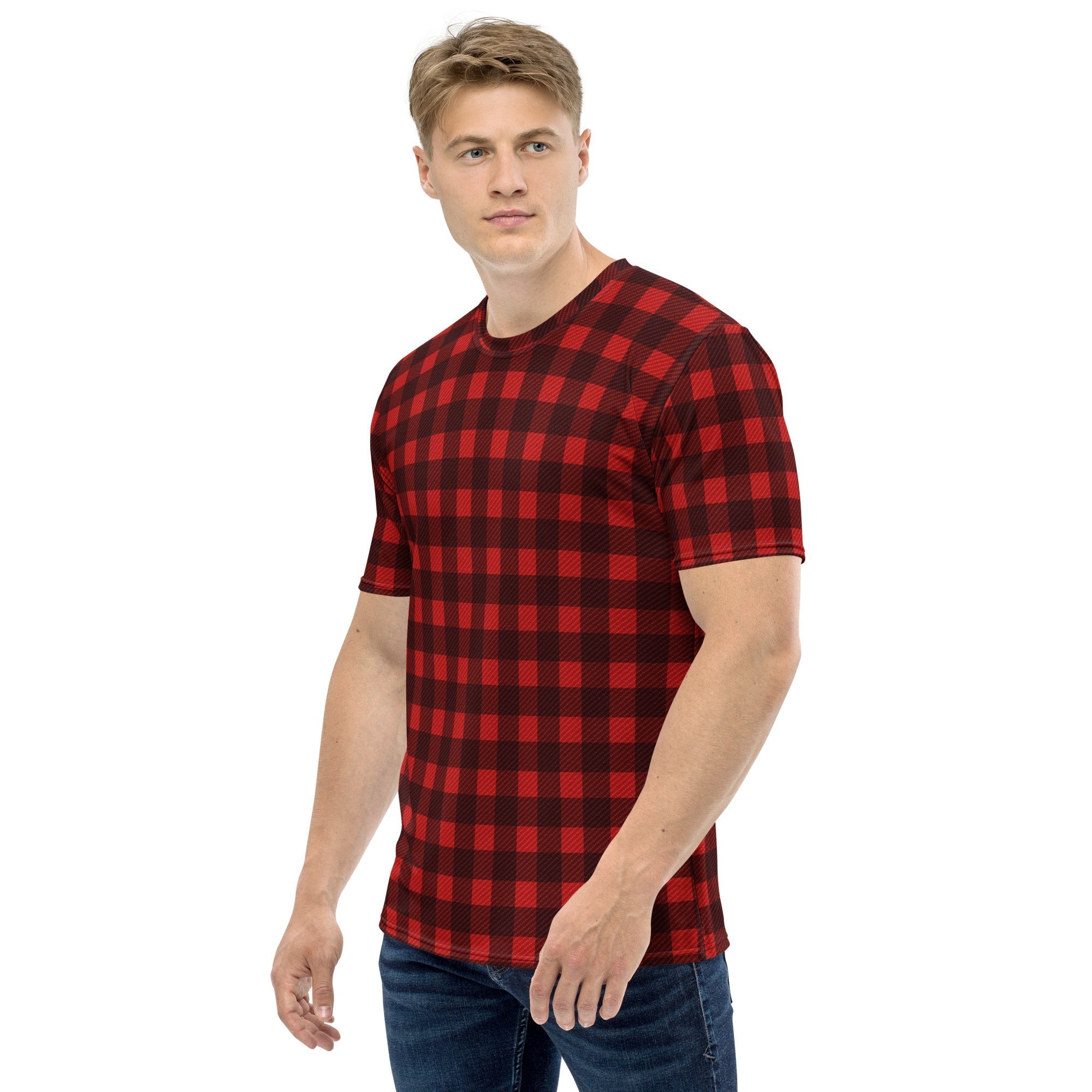 Christmas Buffalo Print Men's T-shirt