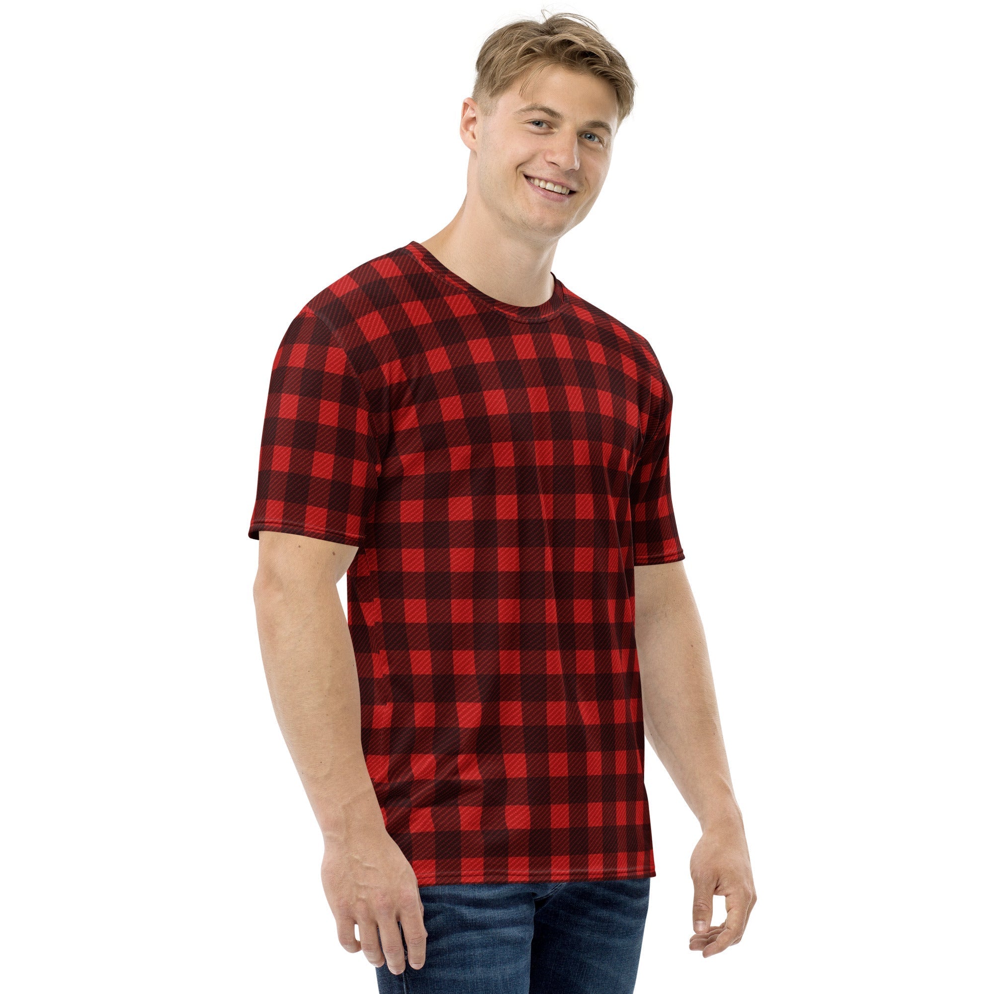 Christmas Buffalo Print Men's T-shirt