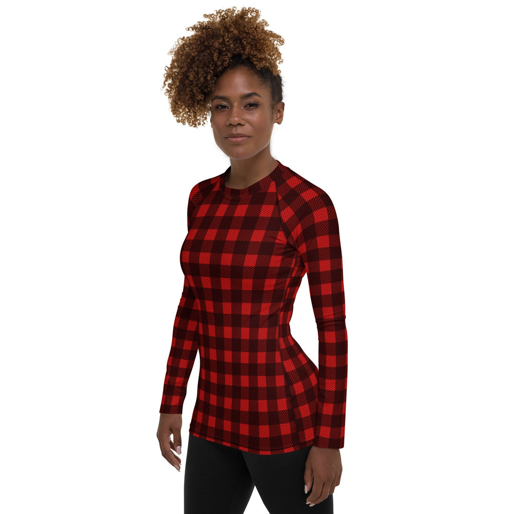Christmas Buffalo Print Rash Guard