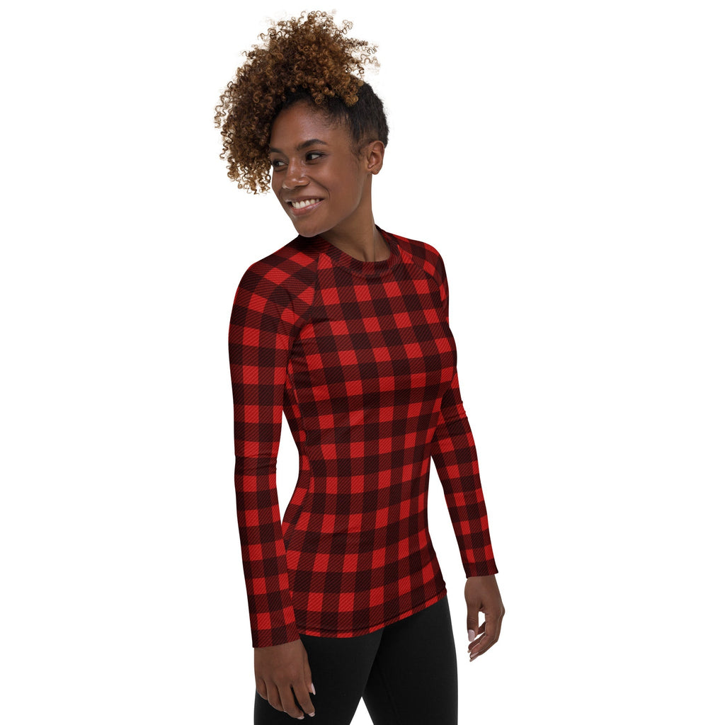 Christmas Buffalo Print Rash Guard