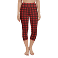 Christmas Buffalo Print Yoga Capris
