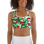 Christmas Camo Sports Bra