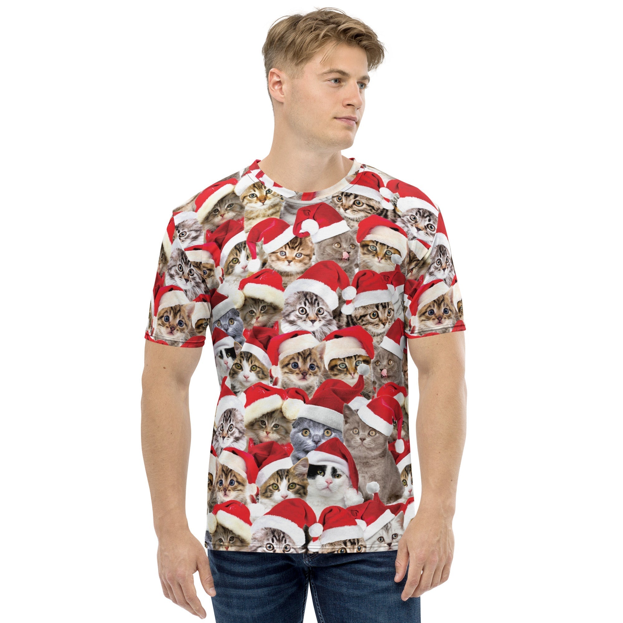 Christmas Cat Men's T-shirt