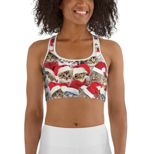 Christmas Cat Sports Bra