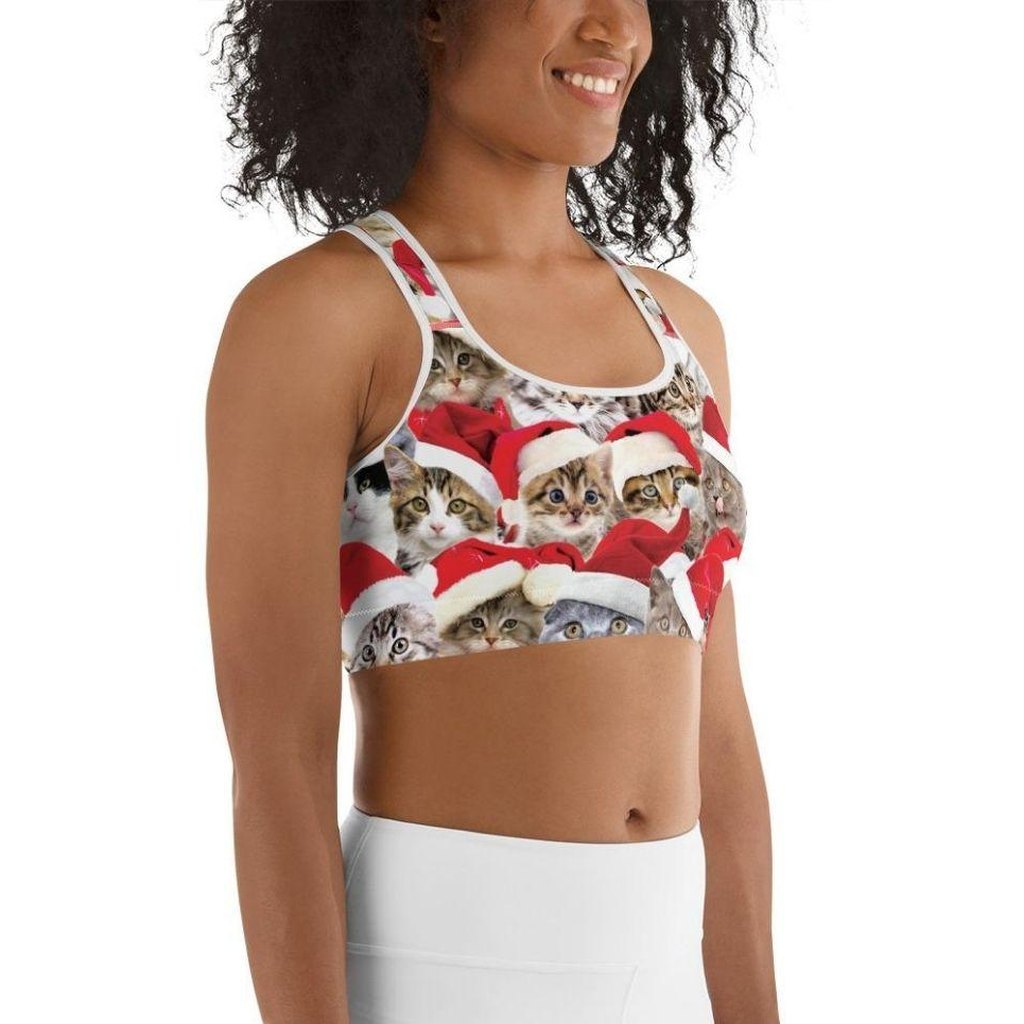 Christmas Cat Sports Bra
