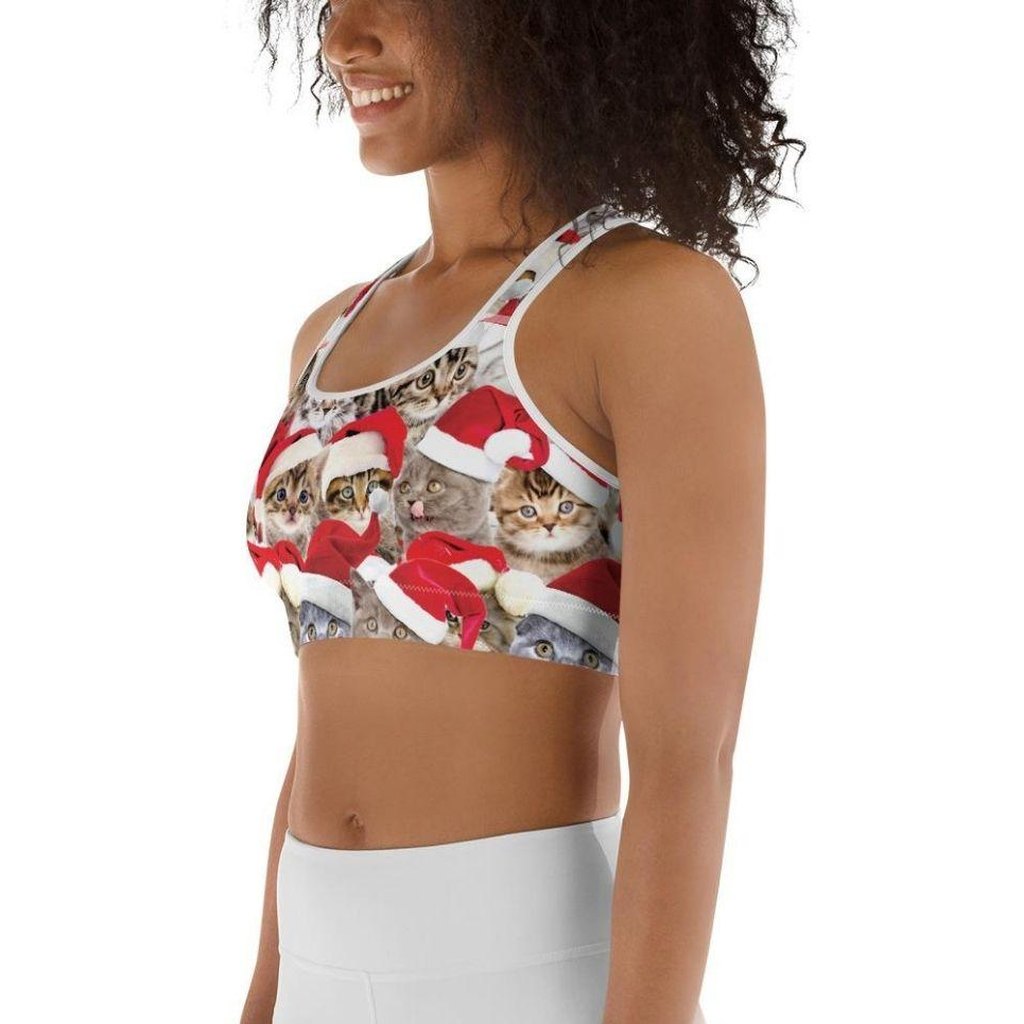 Christmas Cat Sports Bra
