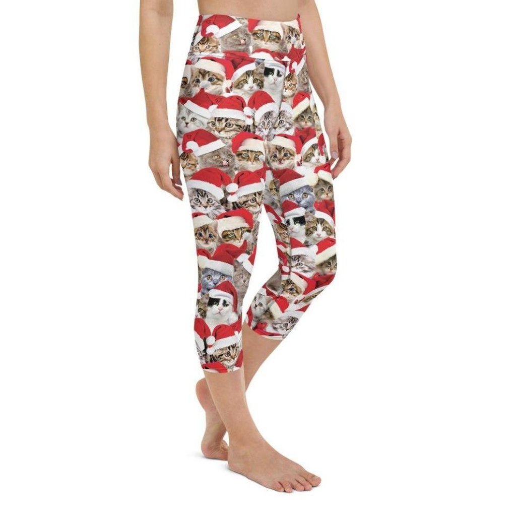 Christmas Cat Yoga Capris