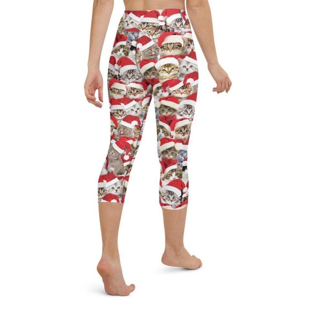 Christmas Cat Yoga Capris