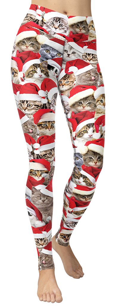 Christmas Cat Yoga Leggings