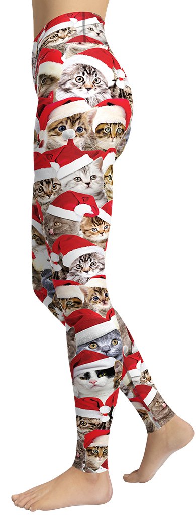 Christmas Cat Yoga Leggings