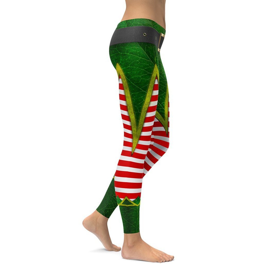 Christmas Elf Leggings - FiercePulse - Premium Workout Leggings - Yoga Pants