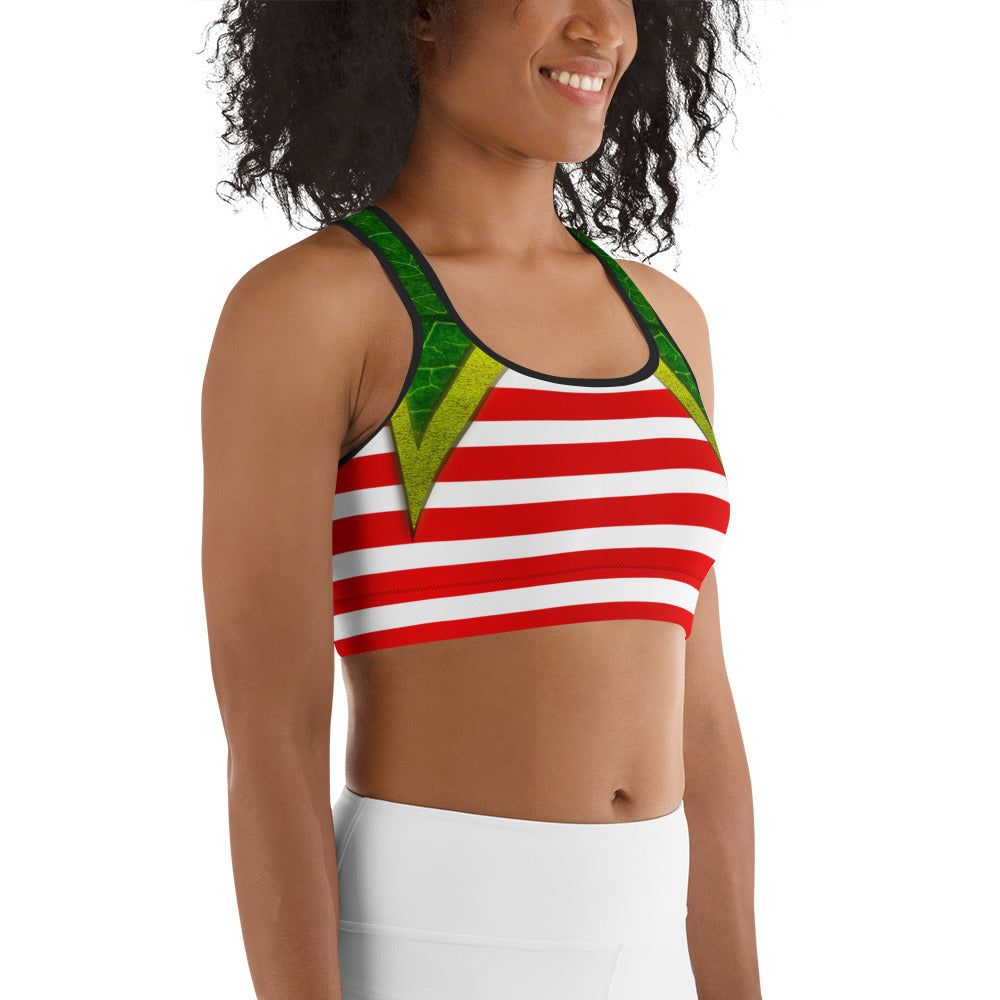 Christmas Elf Sports Bra