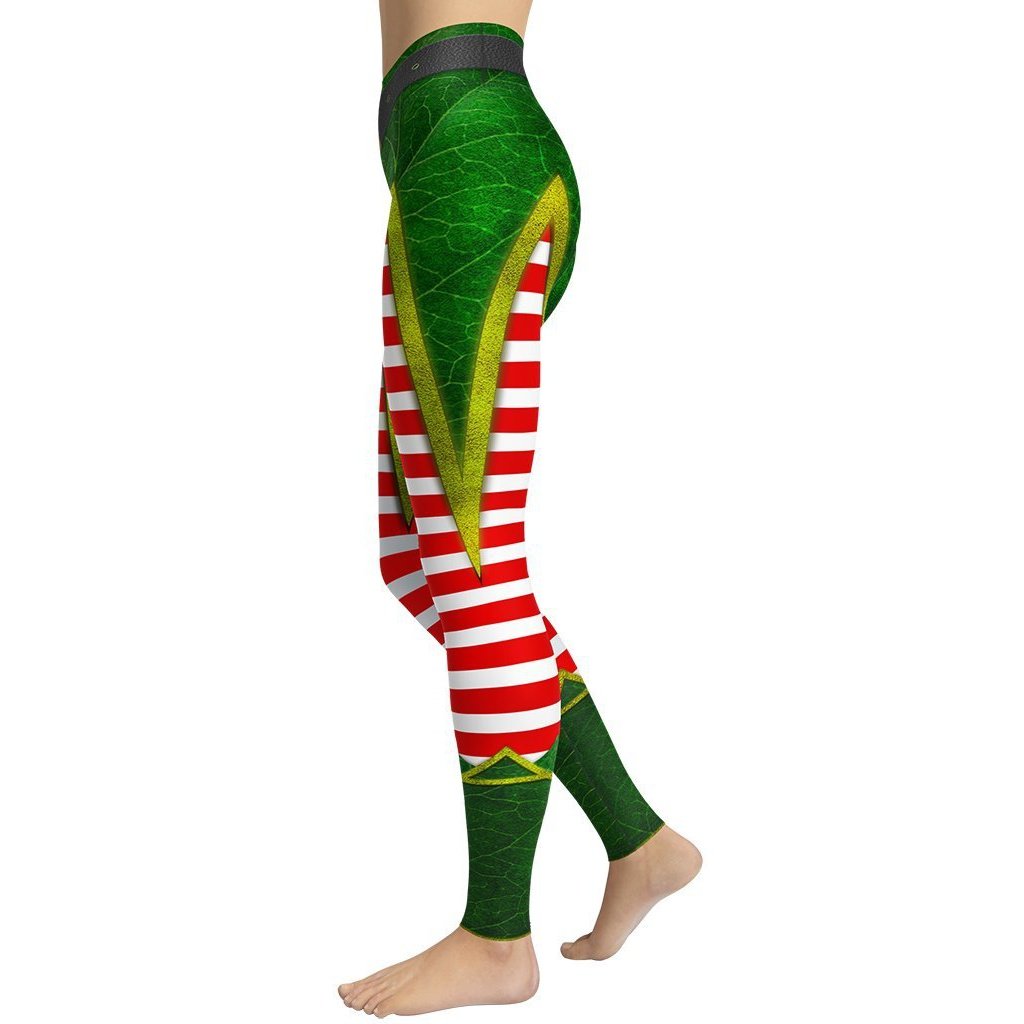 Christmas Elf Yoga Leggings - FiercePulse - Premium Workout Leggings - Yoga Pants