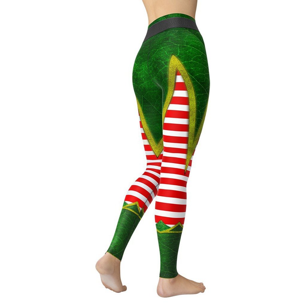 Christmas Elf Yoga Leggings - FiercePulse - Premium Workout Leggings - Yoga Pants