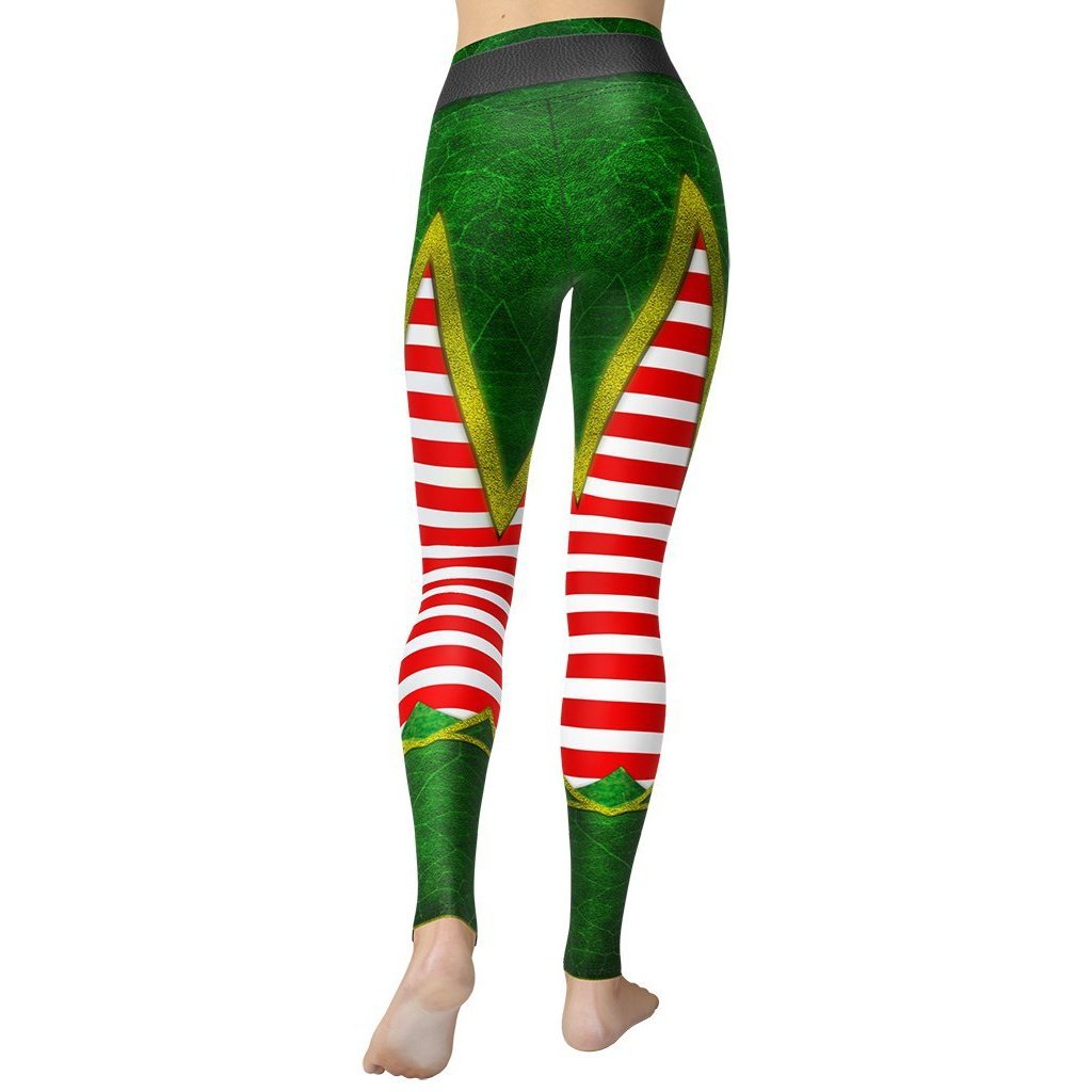 Christmas Elf Yoga Leggings - FiercePulse - Premium Workout Leggings - Yoga Pants