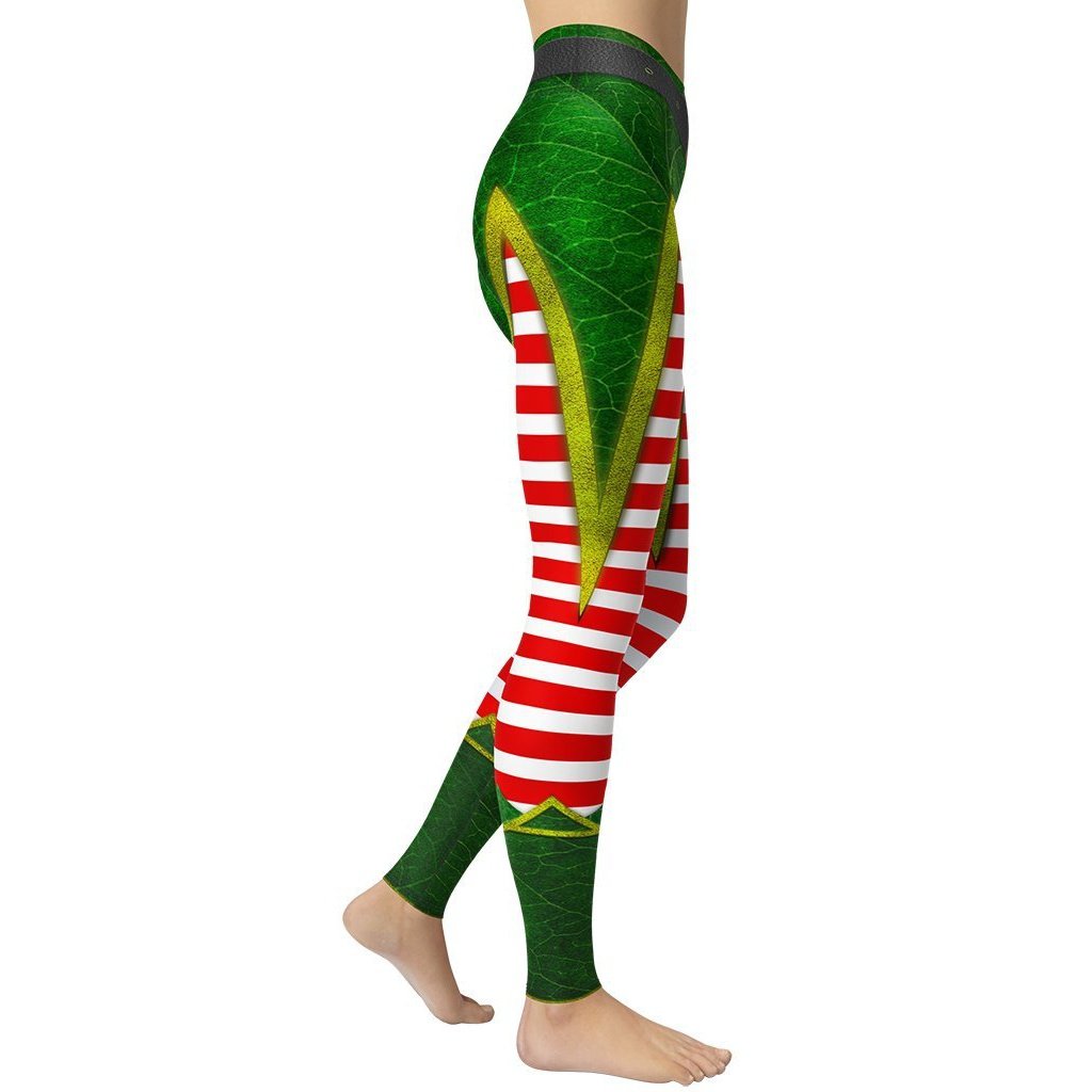 Christmas Elf Yoga Leggings - FiercePulse - Premium Workout Leggings - Yoga Pants