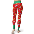 Christmas Emoji Yoga Leggings - FiercePulse - Premium Workout Leggings - Yoga Pants