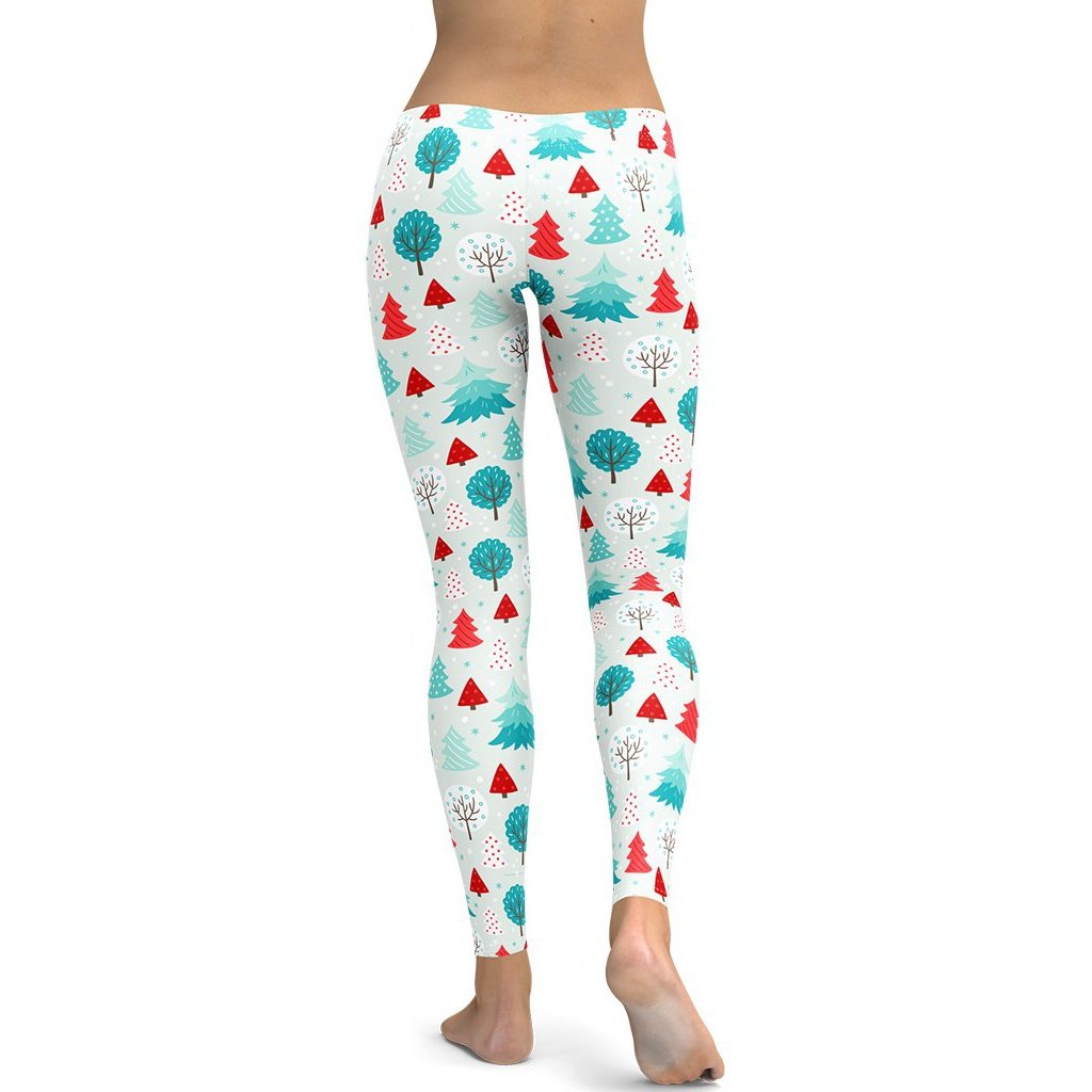 Christmas Forest Leggings - FiercePulse - Premium Workout Leggings - Yoga Pants