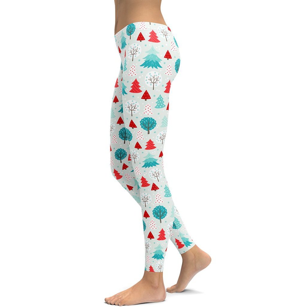 Christmas Forest Leggings - FiercePulse - Premium Workout Leggings - Yoga Pants