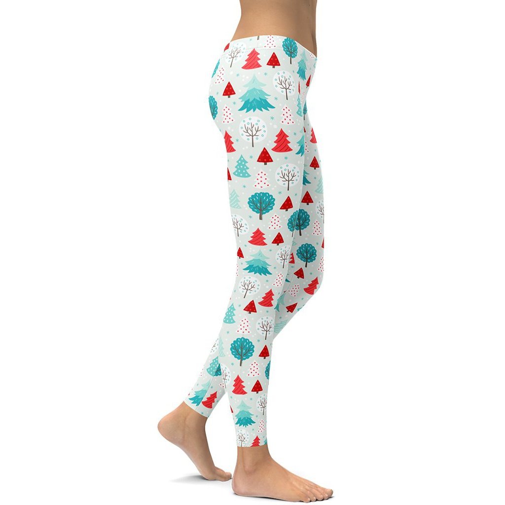 Christmas Forest Leggings - FiercePulse - Premium Workout Leggings - Yoga Pants