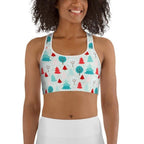 Christmas Forest Sports Bra