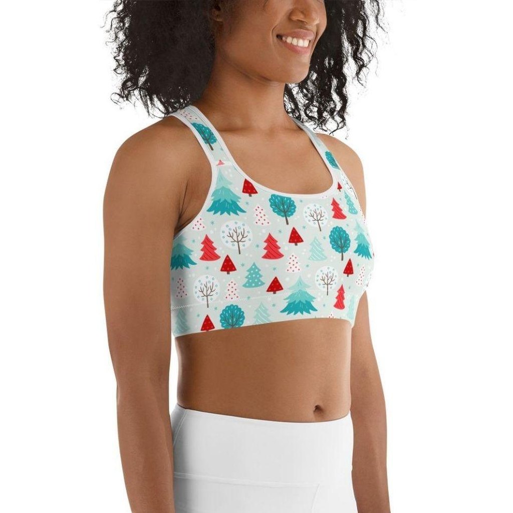 Christmas Forest Sports Bra