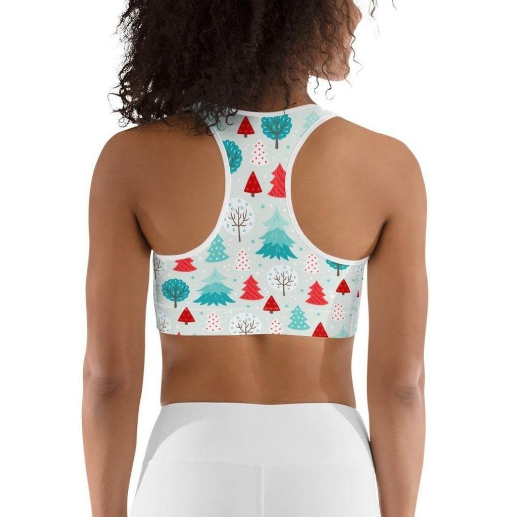 Christmas Forest Sports Bra