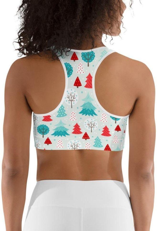 Christmas Forest Sports Bra