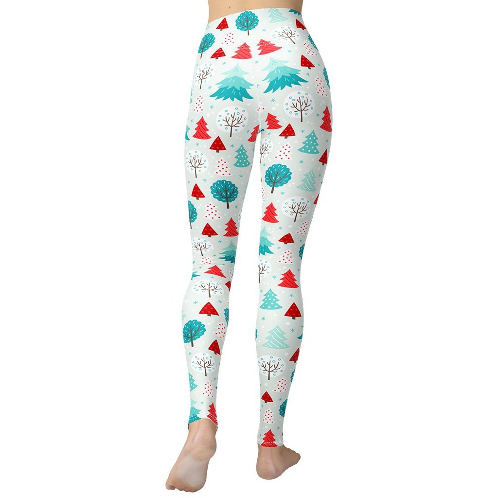 Christmas Forest Yoga Leggings - FiercePulse - Premium Workout Leggings - Yoga Pants