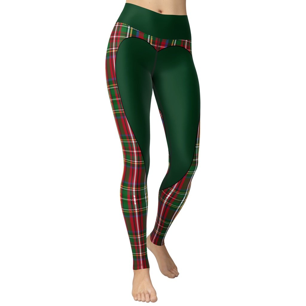 Christmas Heart Shaped Yoga Leggings