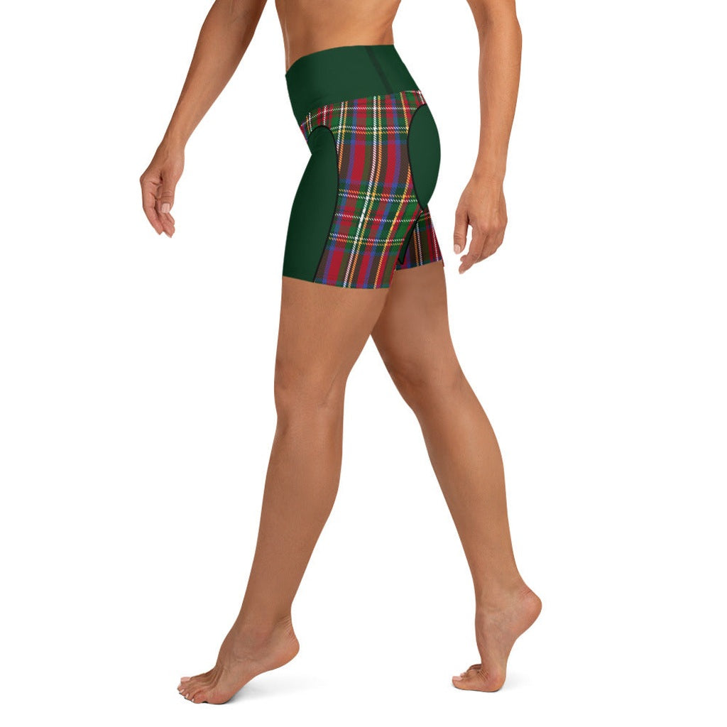 Christmas Heart Shaped Yoga Shorts