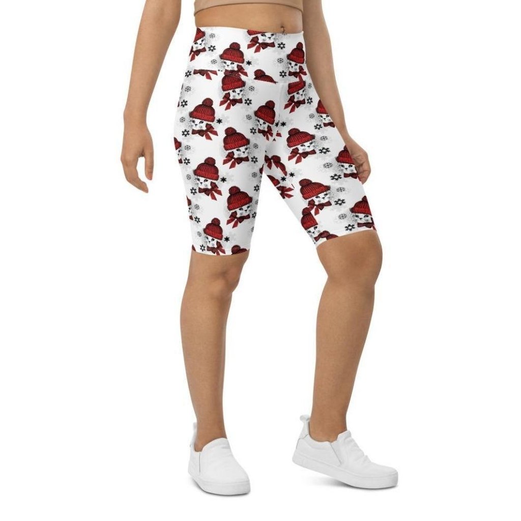 Christmas Kitties Biker Shorts