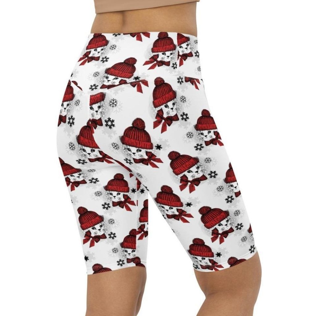 Christmas Kitties Biker Shorts