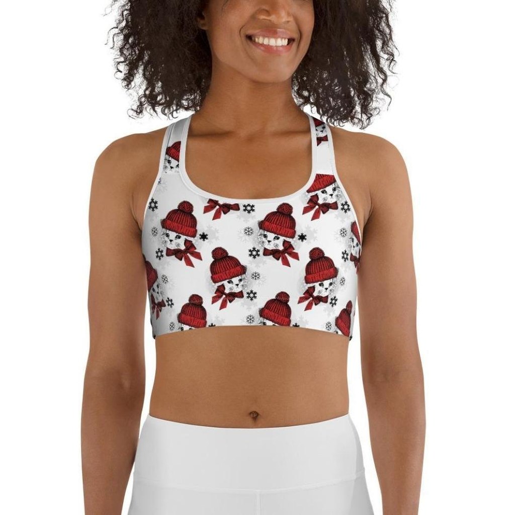 Christmas Kitties Sports Bra