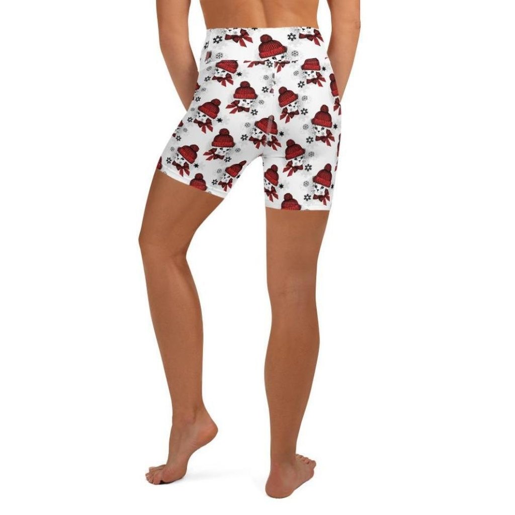 Christmas Kitties Yoga Shorts